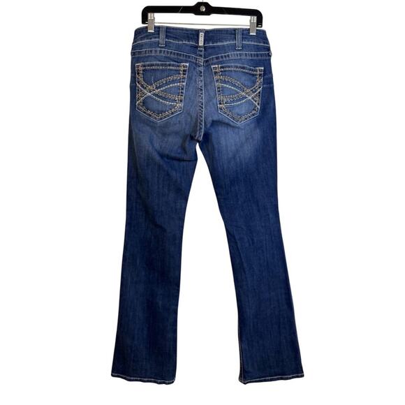 Ariat REAL Mid Rise Festival Bootcut Jeans Size 31L Entwined Rodeo Rancho - Picture 4 of 12